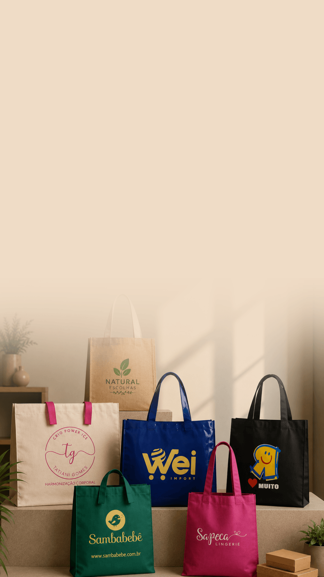 Sacolas personalizadas Dinastia Brindes